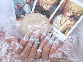 フリル ドット 推しネイル