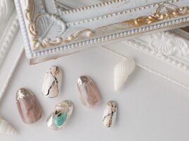 大理石風nail
