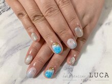 ネイルアトリエルカ(nail atelier LUCA)/R-131 夏っぽ海辺ネイル