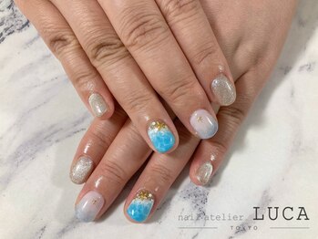 ネイルアトリエルカ(nail atelier LUCA)/R-131 夏っぽ海辺ネイル