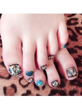 ネイル サロンアンドスクール リッシュ(Nail Salon&School riche)/キラキラフットネイル