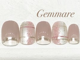 逆フレンチチェックネイル