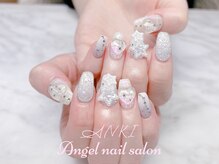 エンジェルネイルサロン(Angel nail salon)/オーロラX星XカラーグラXハート