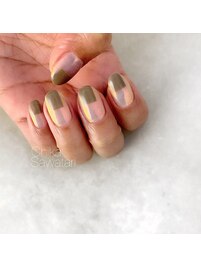 オーロラオレンジ×くすみカラー