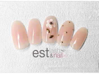 エストラッシュアンドネイル 銀座店(est lash&nail)/チークフラワーネイル