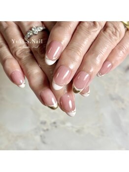 ユキ エス ネイル(Yuki.S.Nail)/ジェルネイル お洒落フレンチ