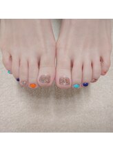 ルアホアノ(luahoano)/フットジェルネイル*キラキラ☆