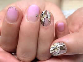 手書きジェルアート☆フラワー