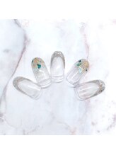 エムズヴィラ(M's Villa.)/春ネイル・フレンチリボン