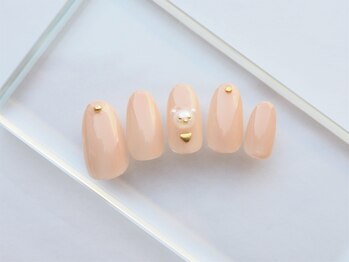 ジェルネイル/春/ティディベア