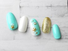 キャンアイドレッシー ヨコハマ元町店(Can I Dressy)/マリンnail/オフ込¥7600