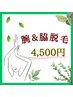 【4,000円で腕全体＆脇脱毛】