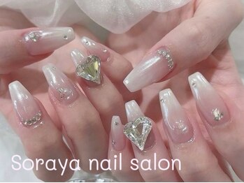 ソラヤ(Soraya)の写真/丁寧且つスピーディーに仕上げる！チップ長さ出しスカルプ技術★JNEC1級/JNA上級取得ネイリスト在籍店♪