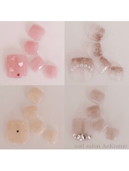 ネイルサロン アンクレーヌ(nail salon AnK raine)/2月定額7000円FootGEL*4種
