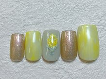 ネイルビート(NAIL BEAT)/ミモザネイル　ニュアンス