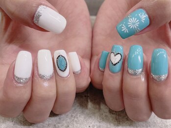 プライズアイリス アイラッシュ 池袋東口店(prize Iris eyelash)/夏色ターコイズブルーネイル