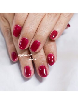 たゆ ネイル(たゆnail)/ボルドーワンカラーネイル