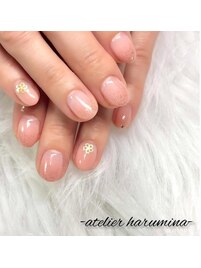 さくらパーツで春の訪れネイル