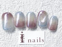 アイネイルズ 梅田店(I nails)/ニュアンスオーロラモヘア￥8200