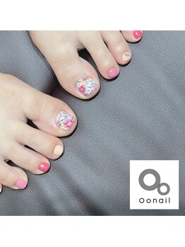 オッオネイル(Oonail)/今の時期らしいカラーの春フット