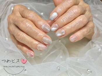 つめピス/グラデ＋マグネット＋ストーン