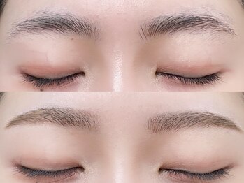 アルボーテ ルジェ 芦屋(Art BeAute' ROUGET)の写真/【眉デビューはここから！】初めての方も安心な唯一無二の技術★ハサミ使用でお肌に優しい◎個室もあり！