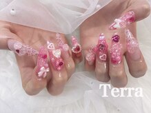 ネイルサロン テラブルー 渋谷店(Terra Blue)/レオパード　ピンクネイル