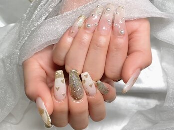 ミラー　ハートネイル　パール