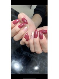 ルージュなレッドネイル