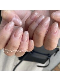 ちゅるんカラーにラメライン