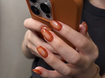 ビーラボ(BLabo)/オレンジ囲みネイル