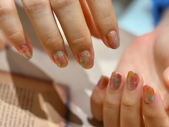 カラフル夜空ネイル