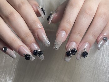 ネイルズバー 新宿店(Nails Bar)/ブラックローズネイル