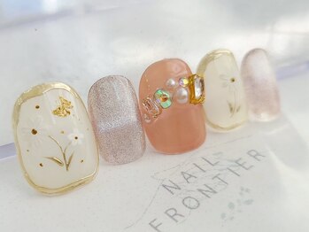 ネイルフロンティア 吉祥寺(NAIL FRONTIER)/春色手描きお花11980円
