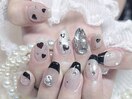 黒ネイル9500円