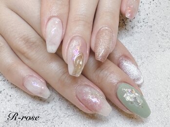 アールローズ(R-rose)/マーブルネイル