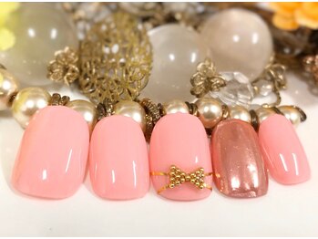 ネイルアンドアイラッシュ ブレス エスパル山形本店(BLESS)/リボンネイル