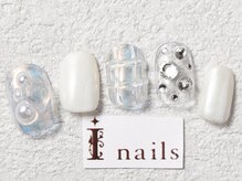 アイネイルズ 梅田店(I nails)/オーロラぷっくりストーン￥9200