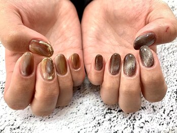 ネイルサロン ライトウェーブ 松本駅前店/フラッシュ×ちぐはぐネイル♪