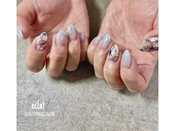 エクラ 楠葉店(eclat)/クリアシェルネイル