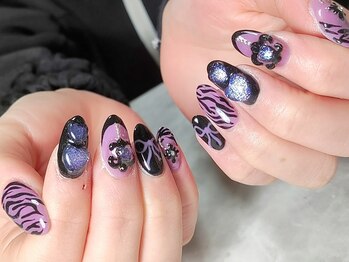 わたしのネイルとよもぎ蒸し/黒紫