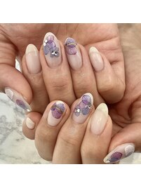 紫陽花ネイル