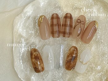 定額９０分/秋ネイル/ブラウン