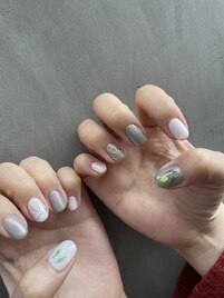 春チューリップネイル