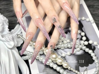 サンサンイチ 関内店(331)/ワンホン×紫ラメグラデーション