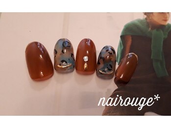 ネイル―ジュ 札幌大通店(nairouge*)/マーブルヒョウ柄♪