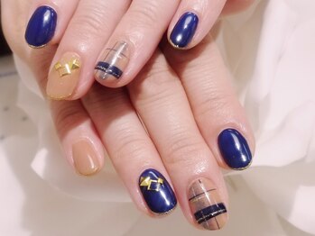 キープ ネイルサロン(KEEP)/チェック～大人ネイル～