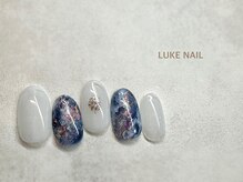 ルークネイル 恵比寿店(LUKE NAIL)/ニュアンス大理石　春夏ネイル