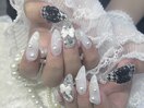 千鳥柄ネイル9500円