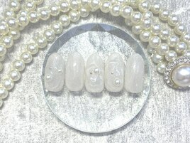 ウェディングパールネイル♪